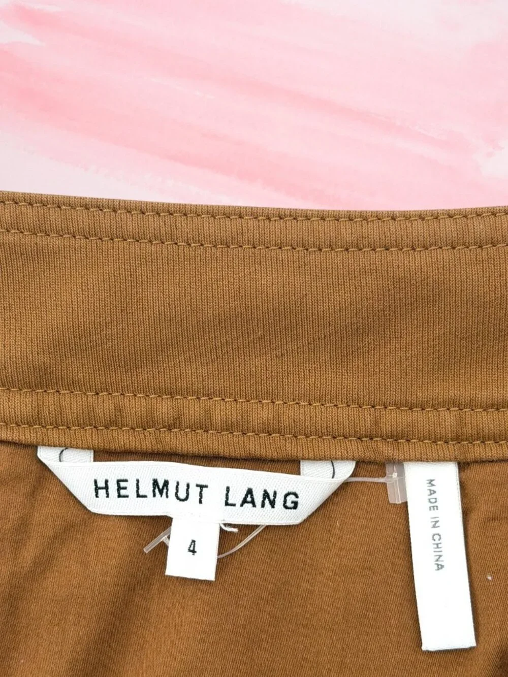 Helmut Lang Brown Linen Utility Skirt 4‎